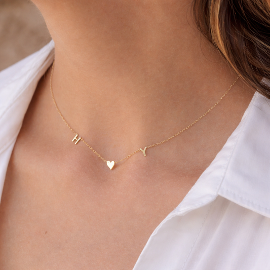 The Heart & Initial Necklace